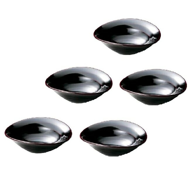 越前漆器・越前塗 雅乃 やすらぎ小鉢 溜（5客組）