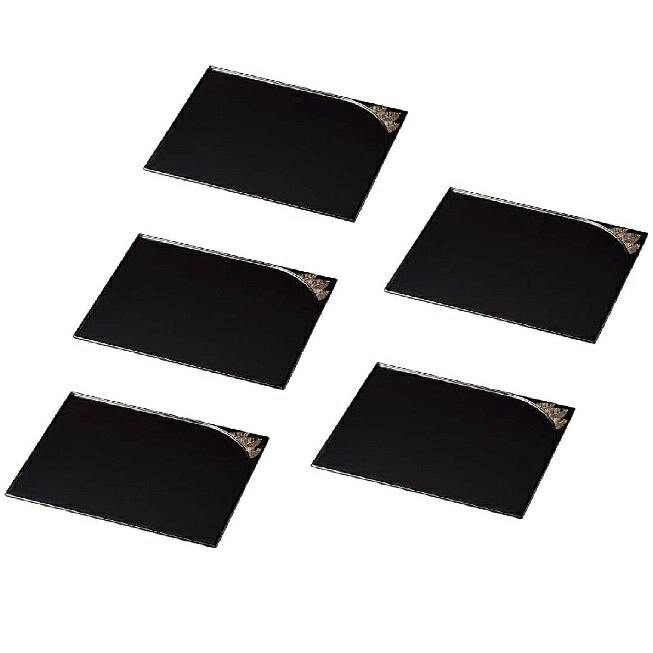 越前漆器・越前塗 雅乃 松 誰袖形銘々皿 溜 (5枚組)