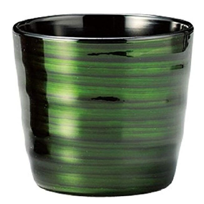 越前漆器・越前塗 雅乃 緑透 ロクロ目カップ(食洗機対応)