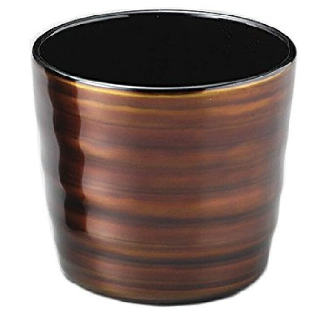 越前漆器・越前塗 雅乃 琥珀 ロクロ目カップ(食洗機対応)