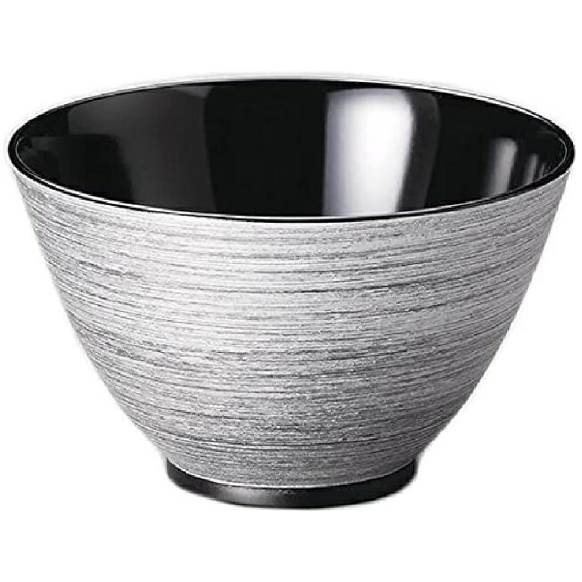 越前漆器・越前塗 雅乃 銀刷毛 多用大椀 黒 (食洗機・レンジ対応)