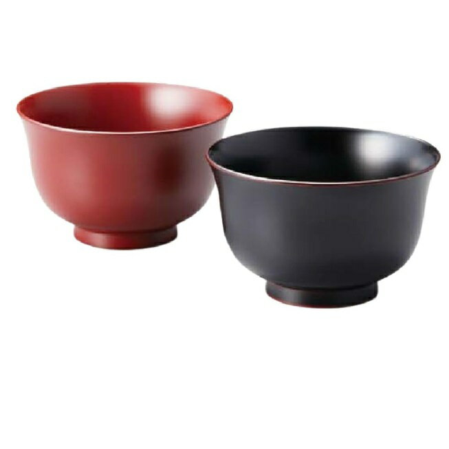 Rakuten - 越前漆器・越前塗 雅乃 夫婦椀 Lily 食洗機対応ペア椀 溜・古代朱