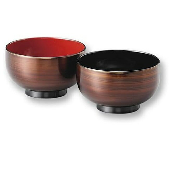 越前漆器・越前塗 雅乃 琥珀 布袋椀ペア(食洗機対応)