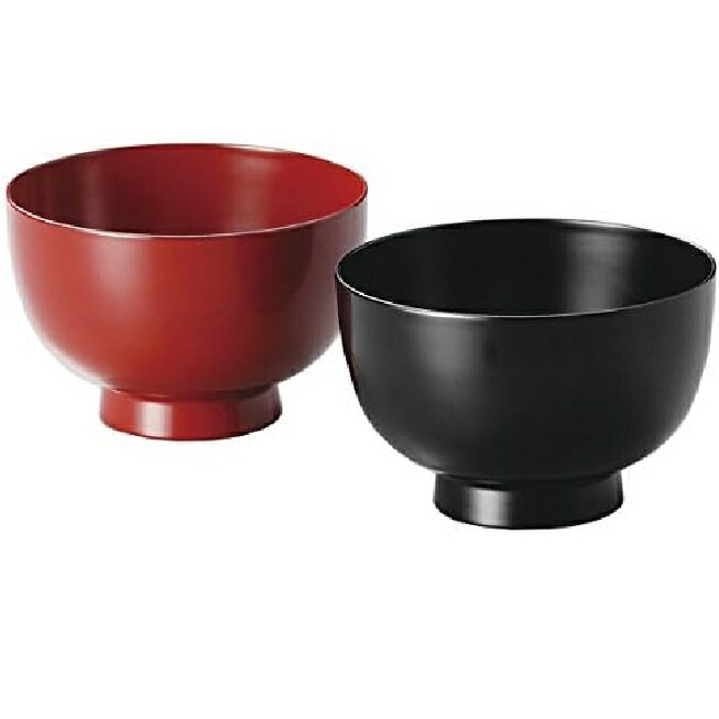 越前漆器・越前塗 雅乃 洗浄機対応夫婦どんぶり（大）黒・朱