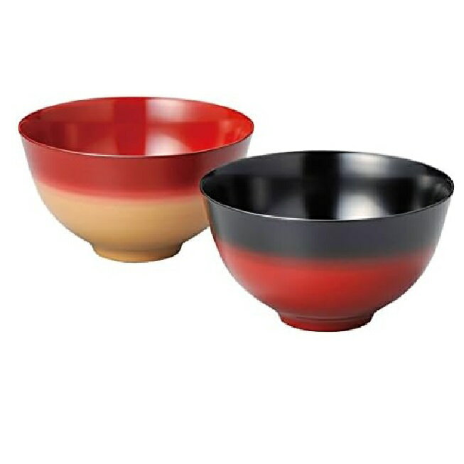 越前漆器・越前塗 雅乃 美味しい椀ペア かすみ内朱・内黒