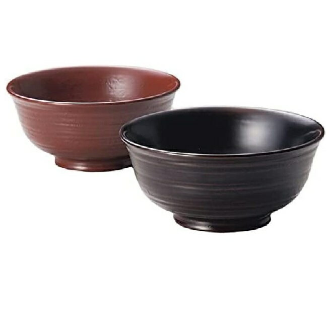 越前漆器・越前塗 雅乃 荒筋夫婦椀 古代朱・溜