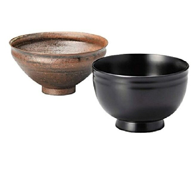 越前漆器・越前塗 雅乃 越前飾器椀揃 黒 (伝統工芸士 梶原伸夫(塗)・日展作家 司辻健司(焼)作)