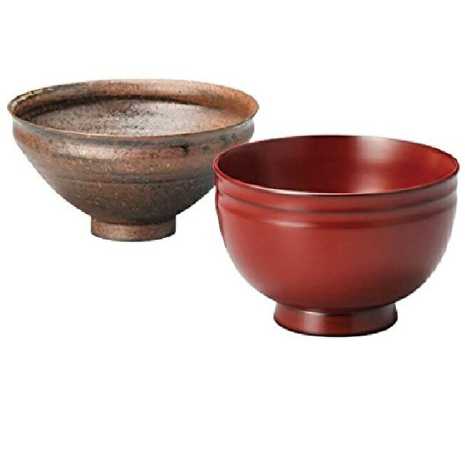 越前漆器・越前塗 雅乃 越前飾器椀揃 古代朱 (伝統工芸士 梶原伸夫(塗)・日展作家 司辻健司(焼)作)