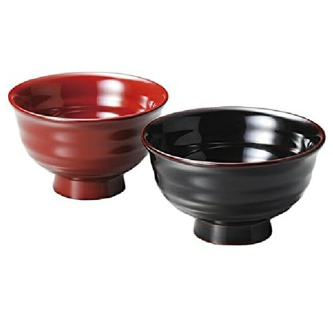 越前漆器・越前塗 雅乃 夫婦椀 手にぴったり 夫婦飯碗 溜・朱 サイズ （大）約φ117×65cm（小）約φ107×65cm(食洗機対応)