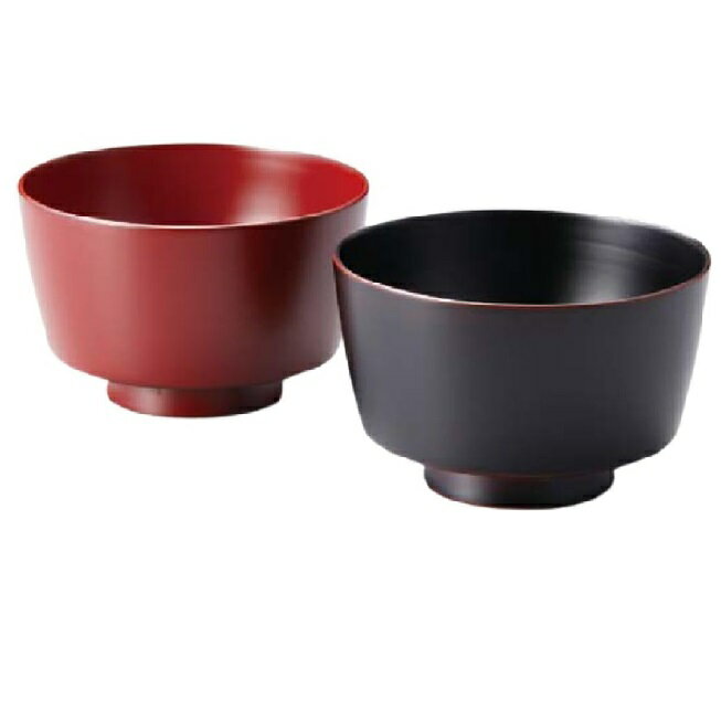 越前漆器・越前塗 雅乃 夫婦椀 やまと 切立 ペア椀 溜・古代朱