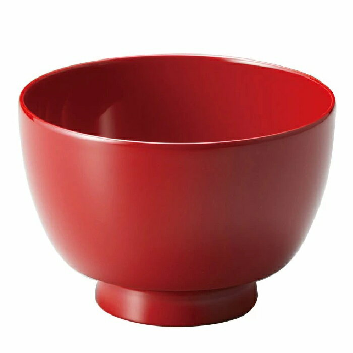 越前漆器・越前塗 雅乃 駒型汁椀 (食洗機対応) 朱