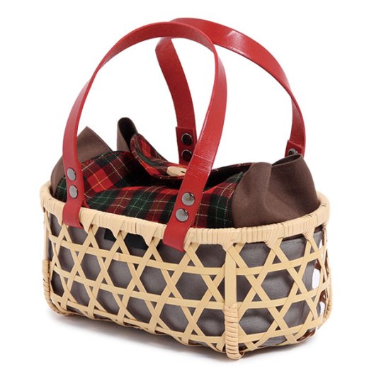 日本製 一木作六ツ目ランチバッグ(ボタン)(別府クラフト バッグ かごバッグ ランチバッグ竹籠 )