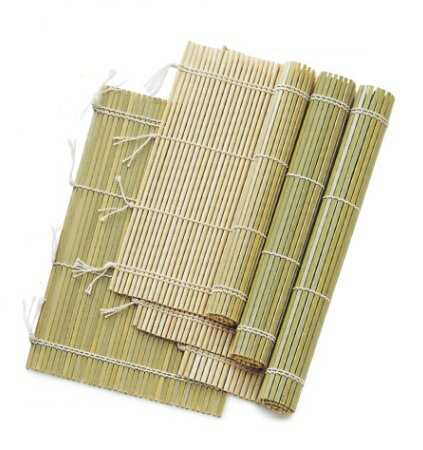 日本製　天然青竹製東京巻きす1枚　9×6寸（27×18cm）巻き寿