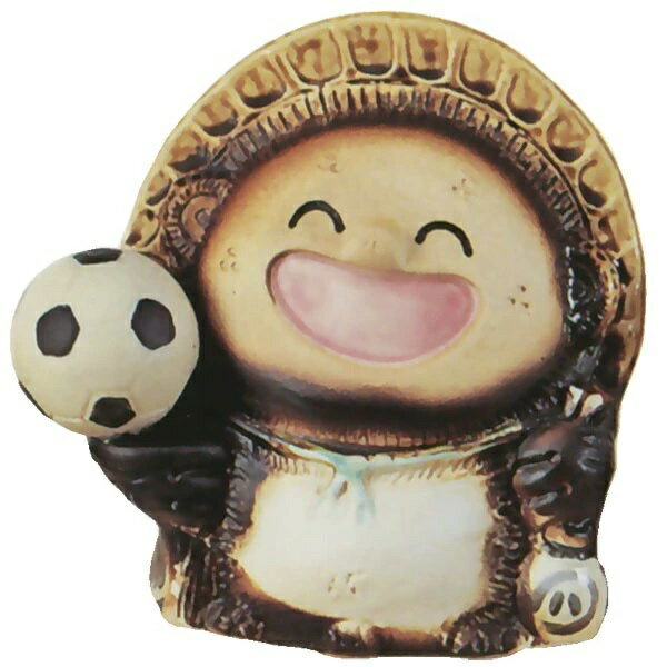 Rakuten - 信楽焼 置物 信楽狸 笑福サッカー狸オス 5号