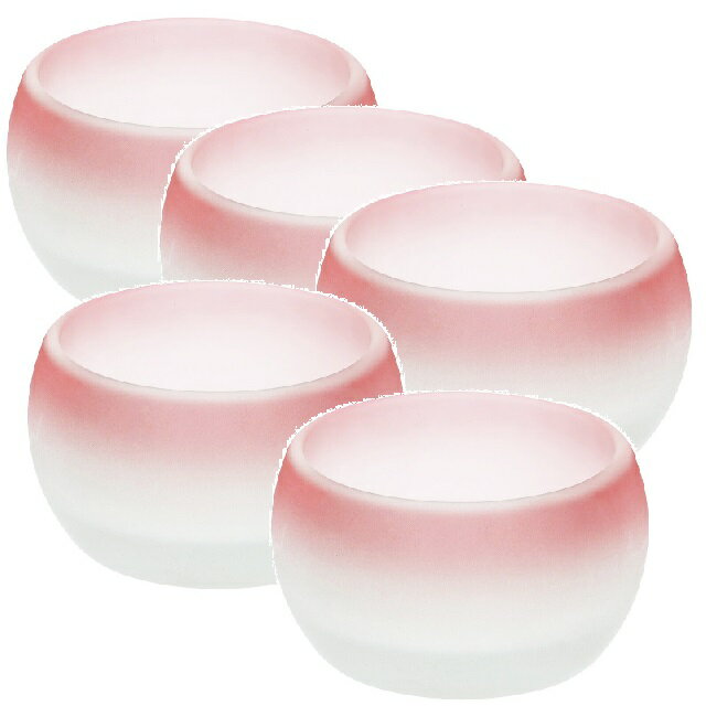 用美（ようび）うす霧硝子小鉢 ピンク (5客組)