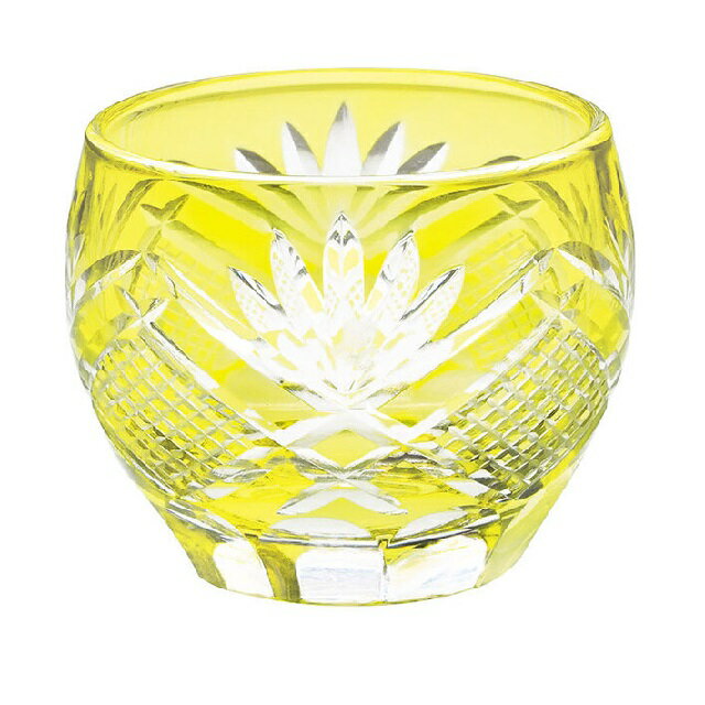 Shochu Glass - 用美（ようび）夢切子 千代口 黄