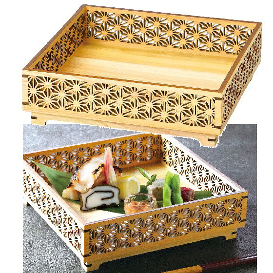 Rakuten - 用美（ようび）ひのき細密盛器（足付） 麻の葉