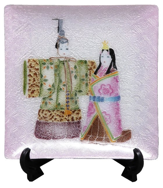 七宝焼 飾皿 66立ち雛　108-05