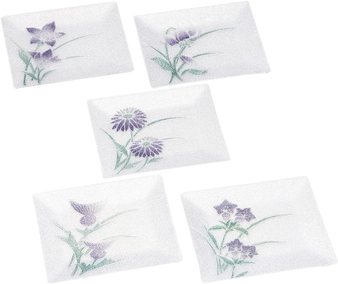 伝統工芸　七宝焼 角銘々皿 むらさき【海外土産 還暦祝い 退職祝 結婚祝い 贈り物 新築祝い 内祝い　お返し　誕生日 プレゼント　インテリア 】