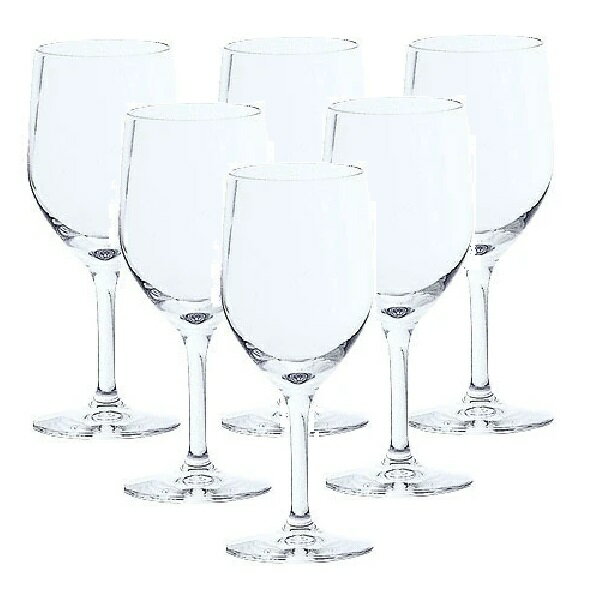 【6客組】アデリア(ADERIA) ワイングラス H・AXベーシックステム 300ml 口部イオン強化