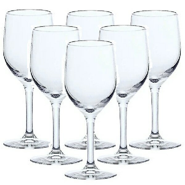 【6客組】アデリア(ADERIA) ワイングラス H・AXベーシックステム 225ml 口部イオン強化