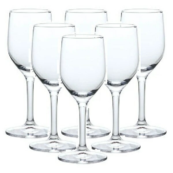 【6客組】アデリア(ADERIA) ワイングラス H・AXベーシックステム 180ml 口部イオン強化