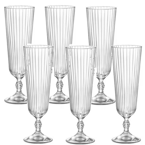 【6客組】Bormioli Rocco（ボルミオリ・ロッコ）カクテルグラス AMERICA'20s スウィングカクテル400 食洗機対応