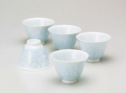 美濃焼/JAPAN 快山窯 唐草 湯呑揃 【湯呑 美濃焼】