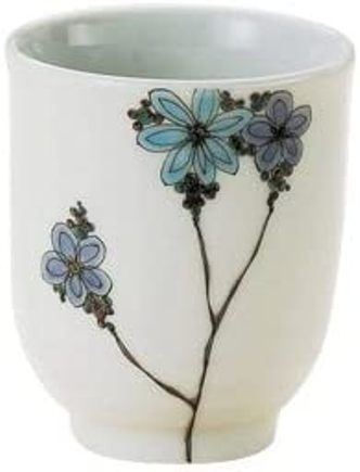 九谷焼　岡田絹代　花木湯呑 約220ml