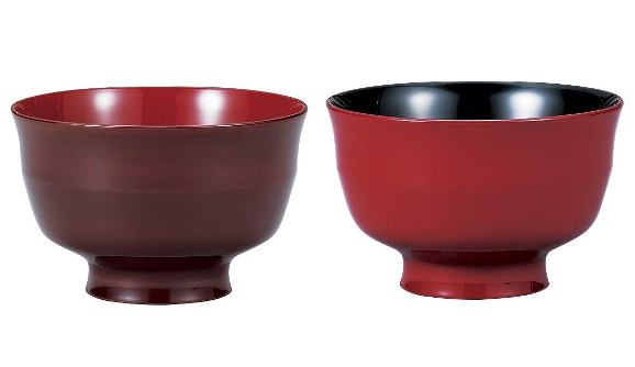 山中漆器　日本原産の木で丁寧に作りました　MIYABI　9A-240　桜　夫婦汁椀さざ波　手塗