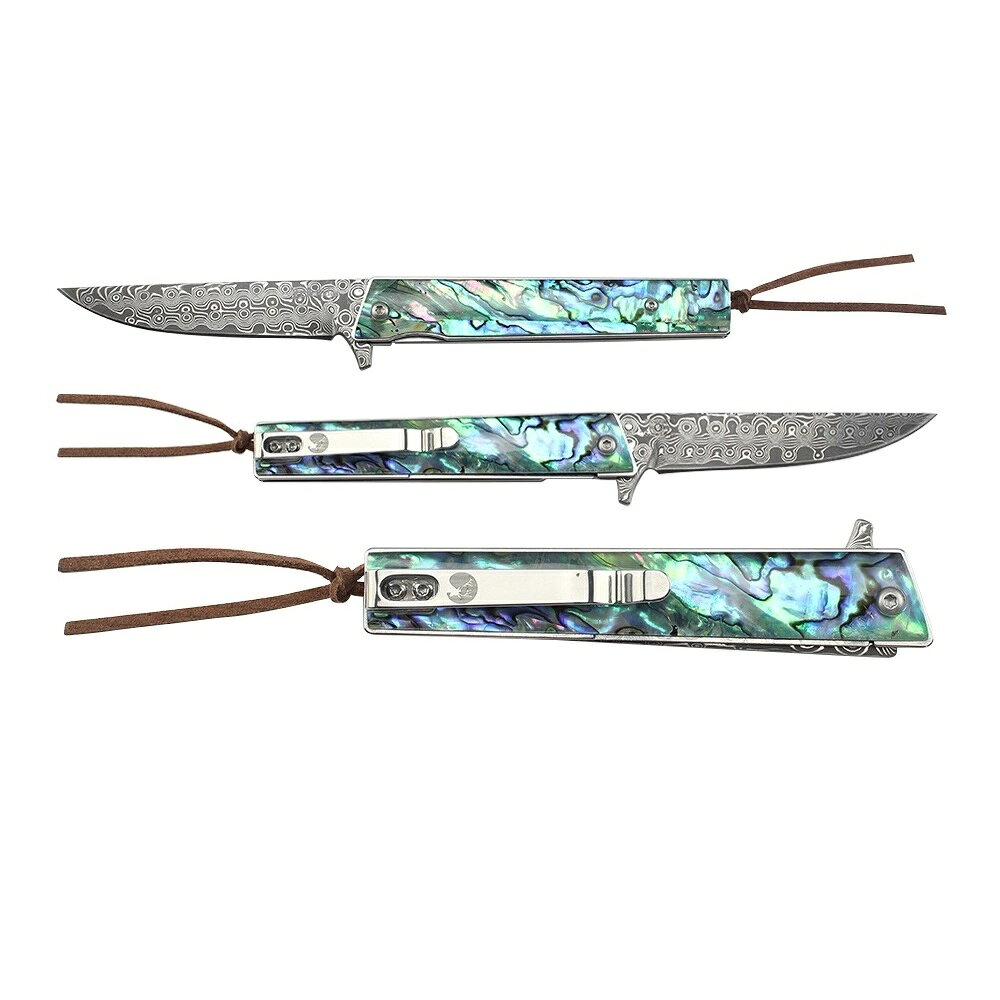 マスターカット MASTERCUTLERY　ER-2011DM エルクスリムダマスカスフォルダー　アバロン
