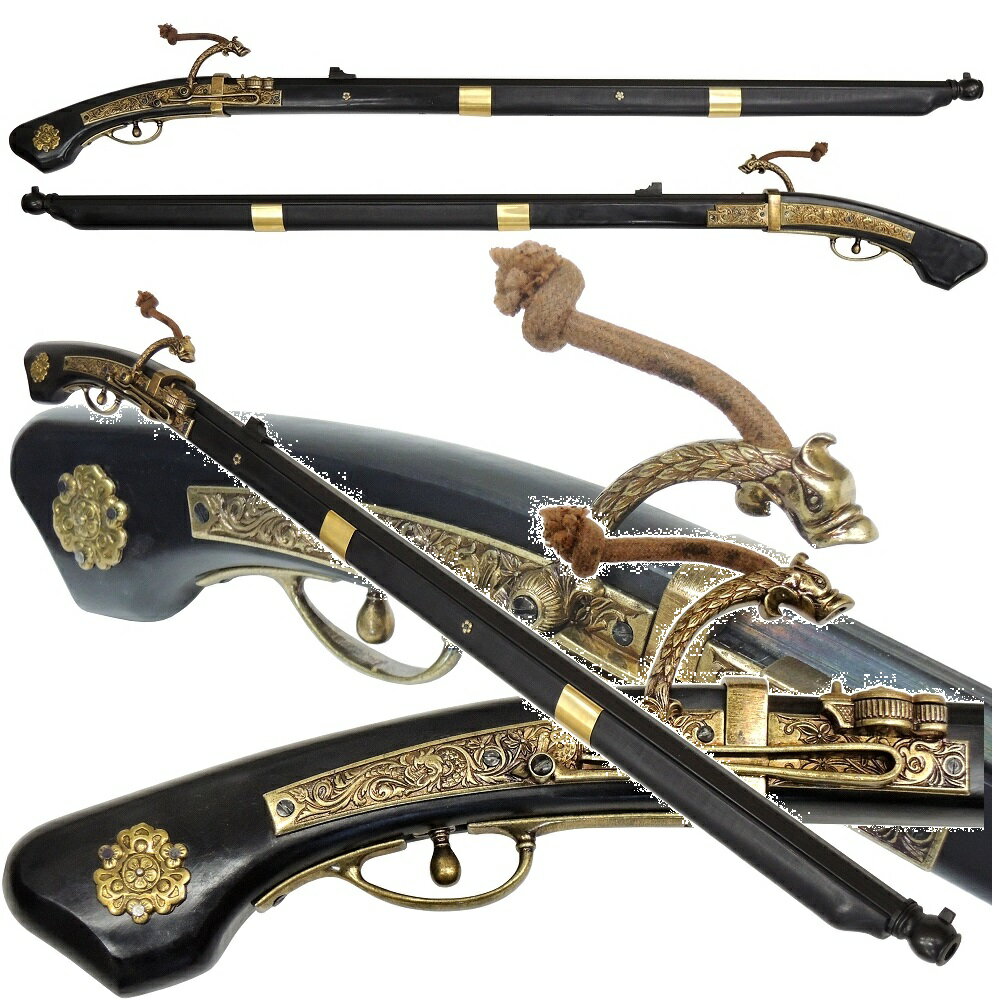 銃レプリカ 火縄銃 種子島 ブラック (ポルトガル伝来モデル)