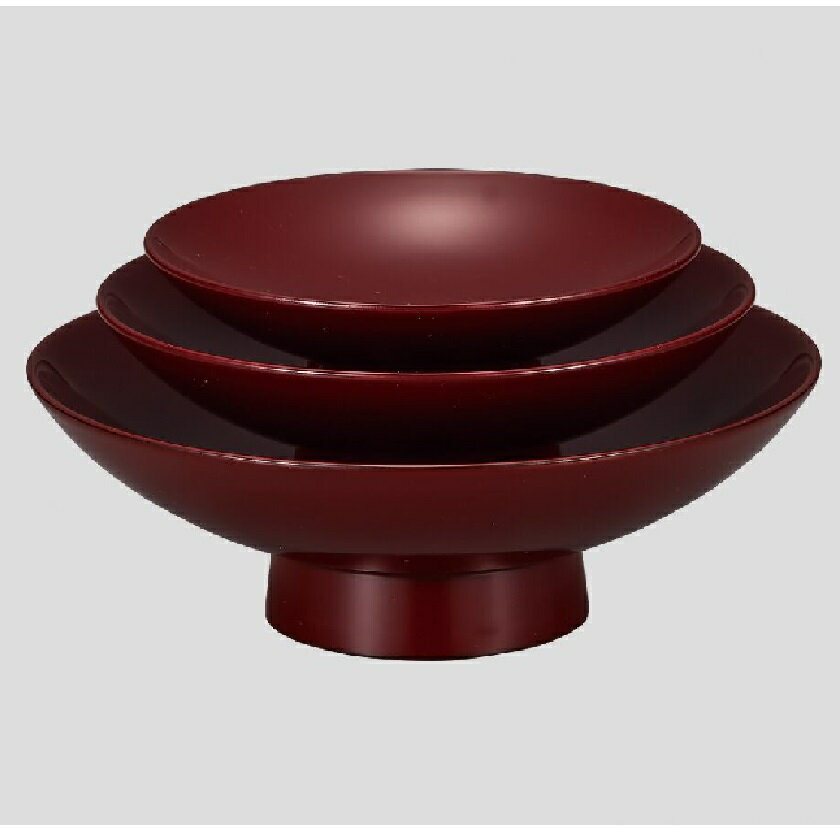 山中漆器 山中塗 三つ組盃 古代朱