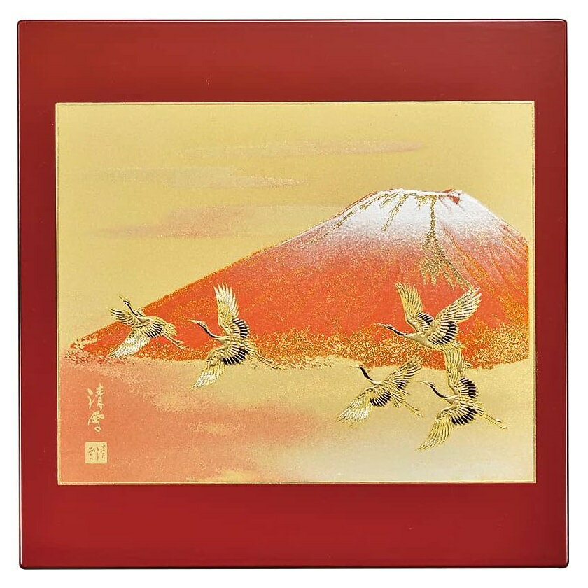 山中漆器 山中塗 漆芸マウスパッド 紅富士(R)