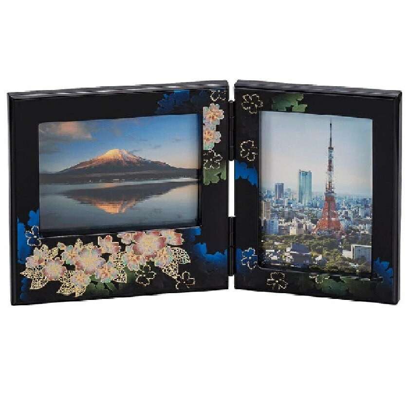 山中漆器 山中塗 ダブルピクチャー 写真立て みやび野