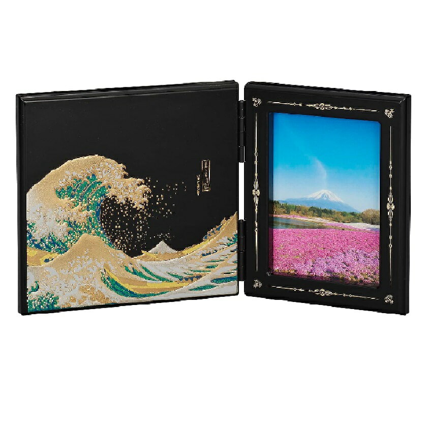 山中漆器 山中塗 パネルピクチャー 波