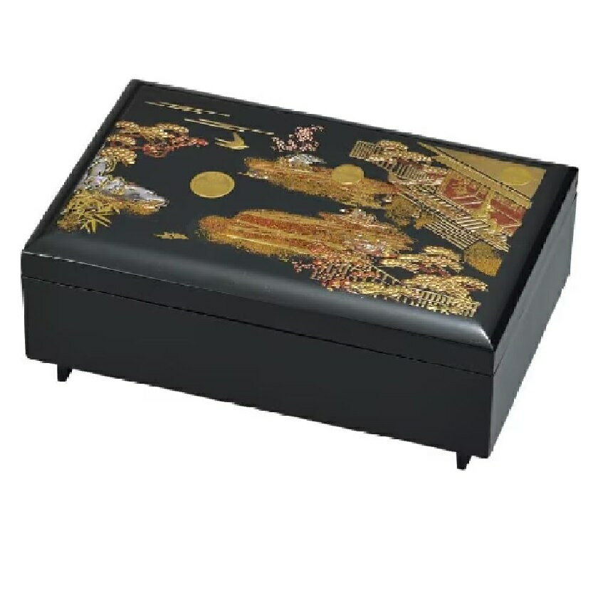 山中漆器 山中塗 匠宝石箱（オルゴール付）初音