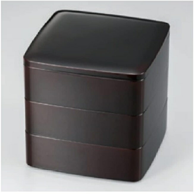 越前漆器・越前塗 漆遊館 溜(漆風塗) 内朱 50都重三段