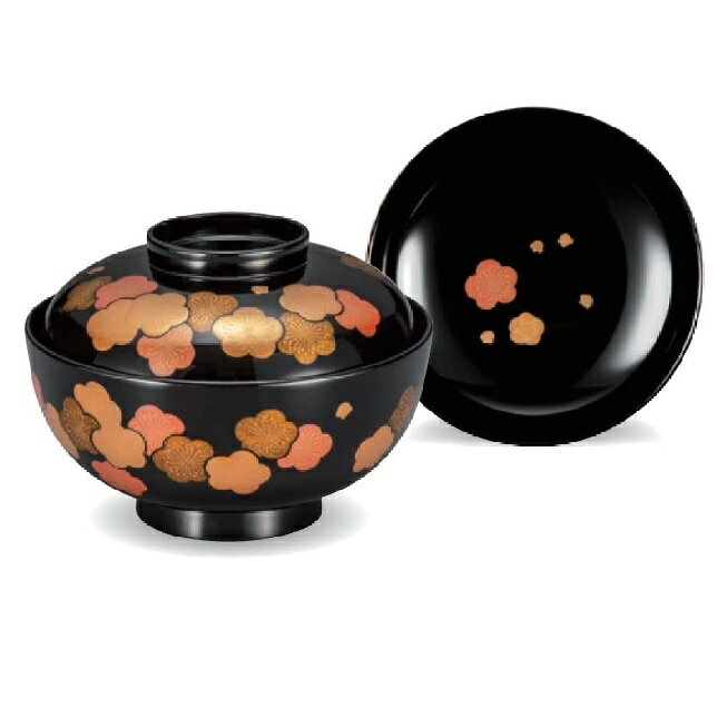 越前漆器・越前塗 漆遊館 45煮物椀 梅づくし