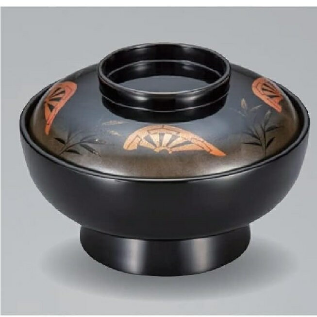 越前漆器・越前塗 漆遊館 煮物椀 片車に芦