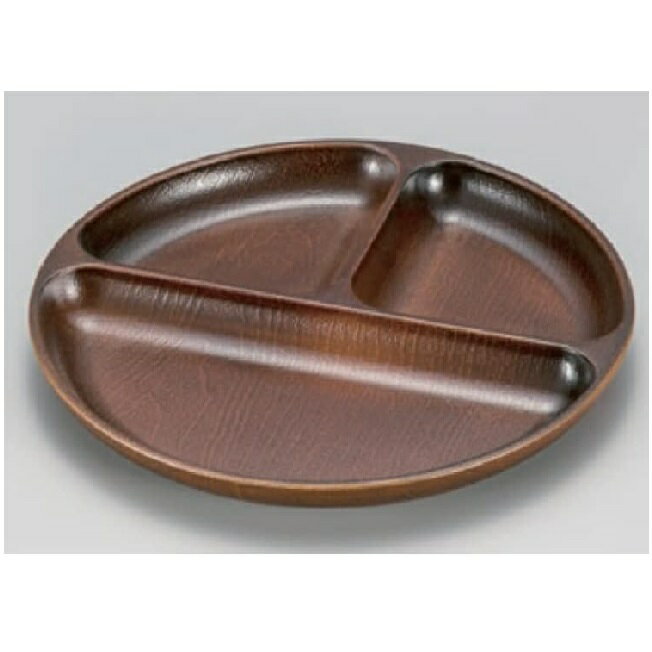 越前漆器・越前塗 漆遊館 総栃塗 木目丸ランチ皿