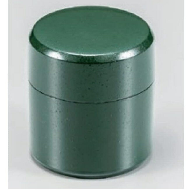 越前漆器・越前塗 漆遊館 緑石目 小茶筒(中蓋付)