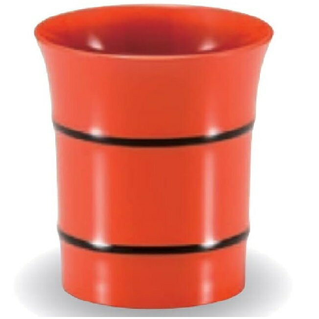 越前漆器・越前塗 漆遊館 朱に黒帯 桶ぐい呑