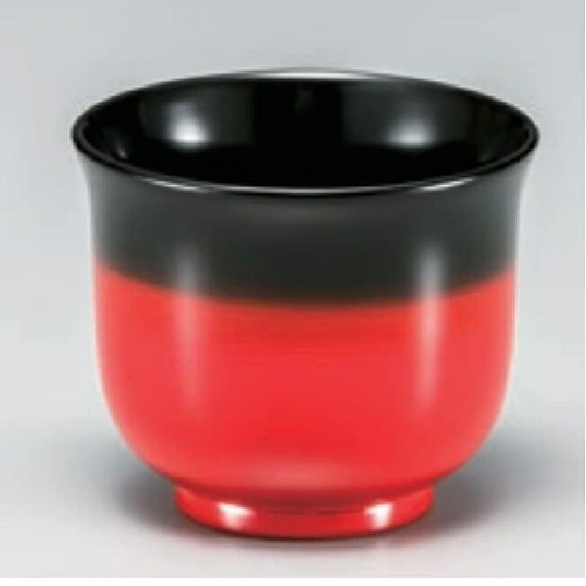 越前漆器・越前塗 漆遊館 内黒ぼかし 百合 猪口