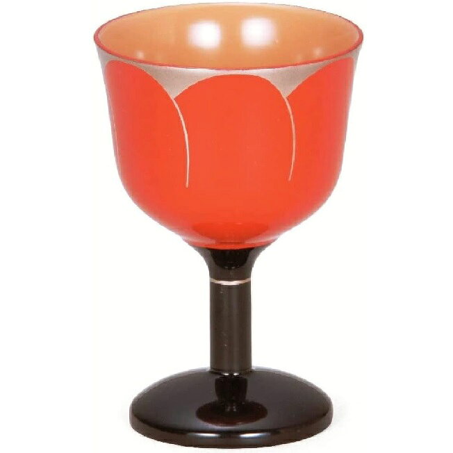 越前漆器・越前塗 漆遊館 朱 花弁 ワインカップ qnp-10090181 七to八-Seven to eight- パッケージ画像