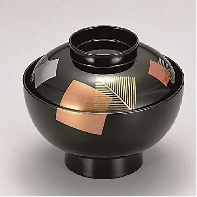 越前漆器・越前塗 漆遊館 吸物椀 色紙松葉