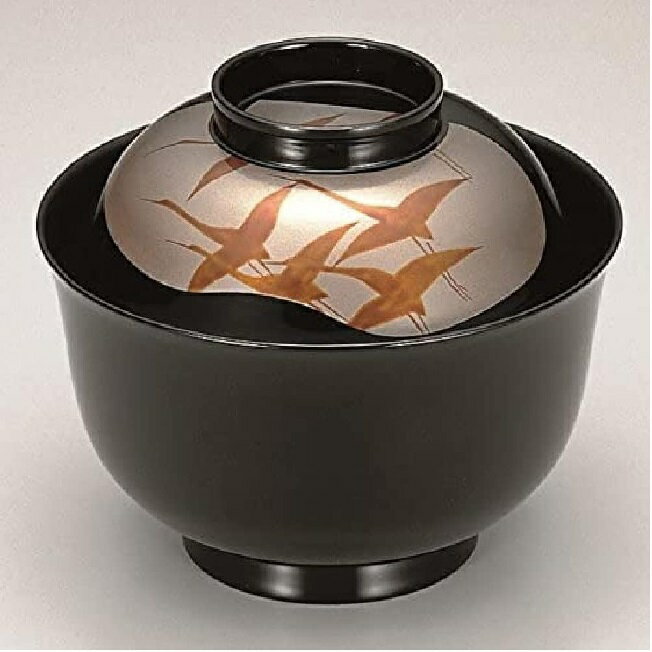 楽天七to八-Seven to eight-越前漆器・越前塗 漆遊館 銀溜 鶴 千鳥吸物椀