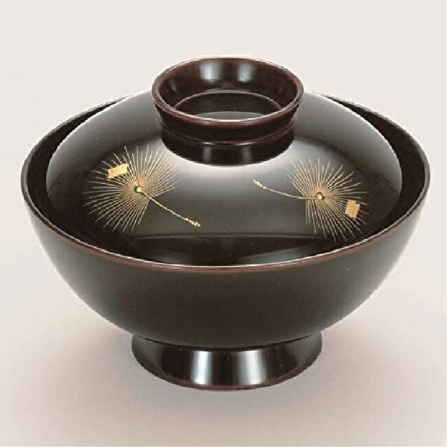 越前漆器・越前塗 漆遊館 吸物椀 色紙春秋 御殿椀