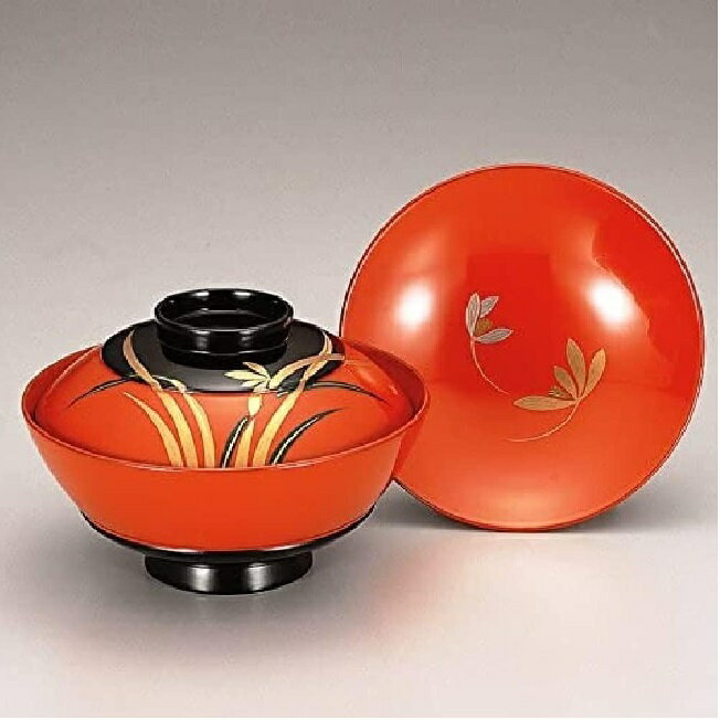 越前漆器・越前塗 漆遊館 吸物椀 朱 蘭 三笠