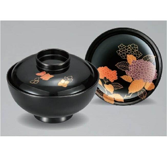 越前漆器・越前塗 漆遊館 吸物椀 紫陽花